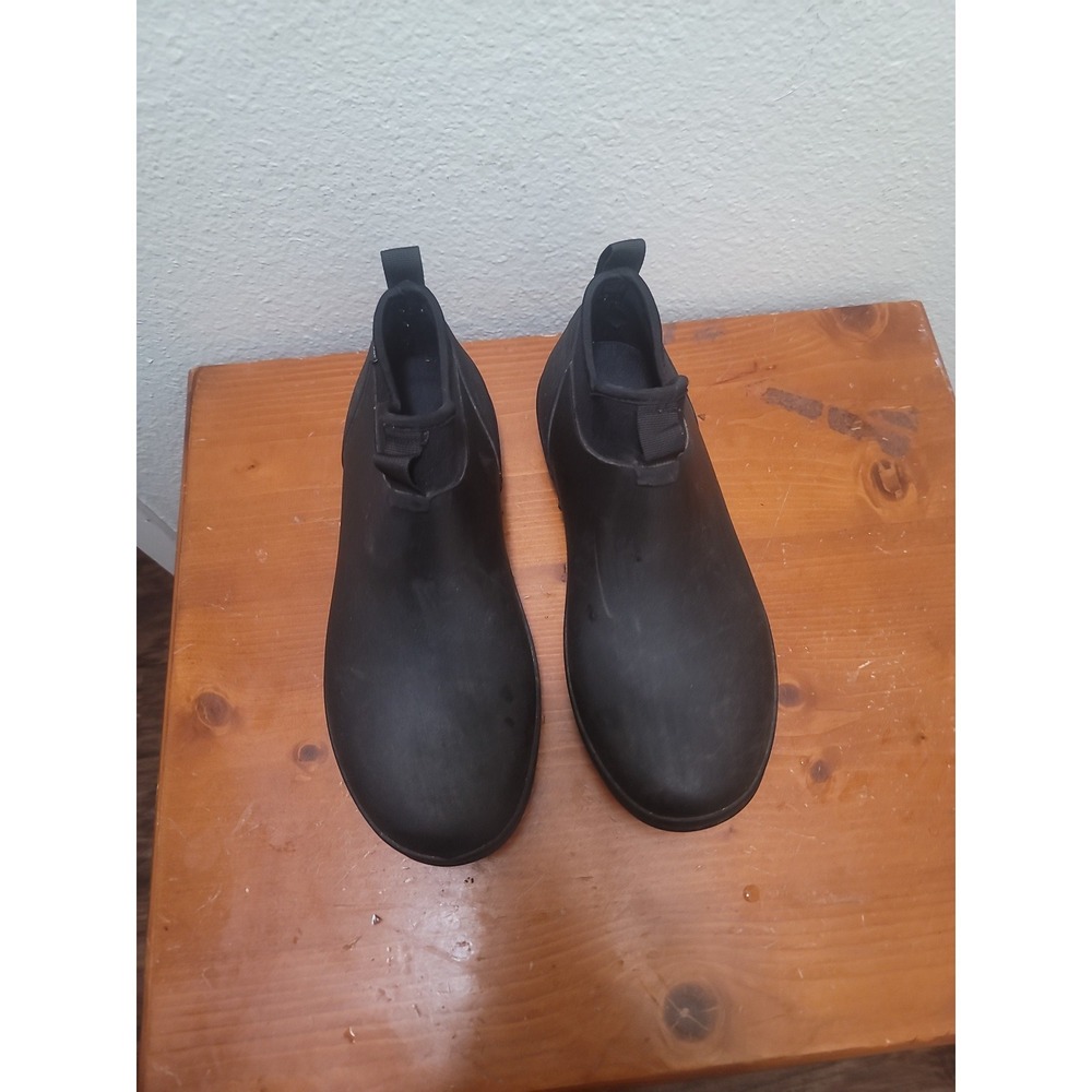 Staheekum Rain Boots Womens 8 Black Neoprene Rubber Ankle Slip On Waterproof